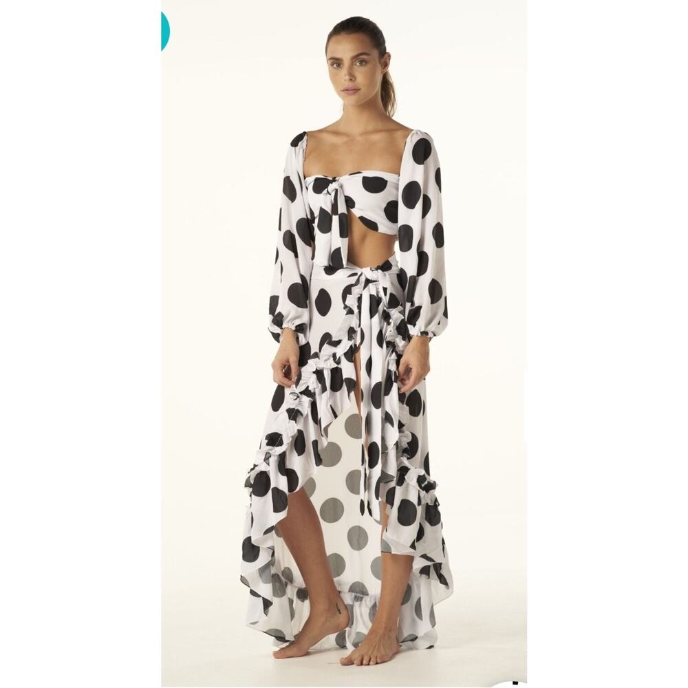 Nwt Praia By Deyanara Duran Polka Dots Pr Odaiba Top Size Large